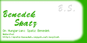 benedek spatz business card